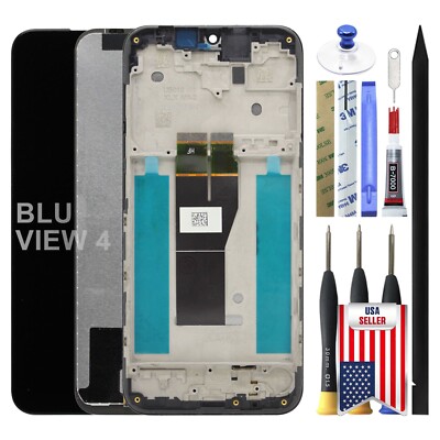 OEM 6.1'' LCD Display Touch Screen Digitizer Assembly Frame For BLU View 4 B135DL