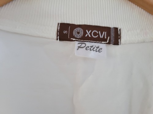 XCVI Wearables Ivory Lightweight Blazer Size Small Petite Jacket lagenlook - Picture 6 of 9