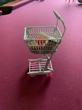 Barbie Grocery Shopping Cart with Food Items EUC