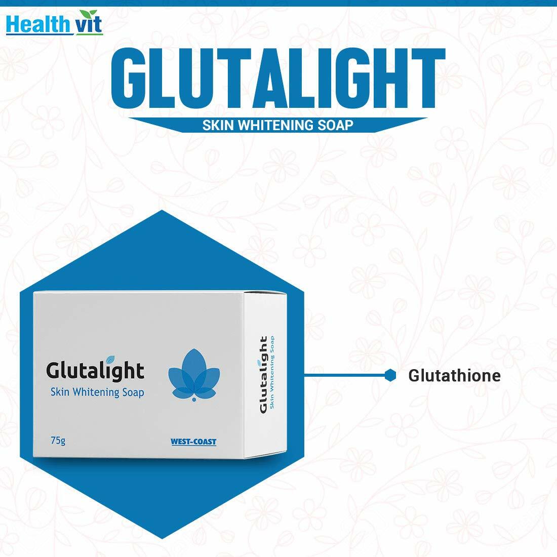 glutalight glutathione Glutalight Glycerin Soap| Glutathione | Kojic acid soap - Pack of 3 | Skin  Brightening & Lightening Soap | With goodness of Black Castor| Bath Soap
