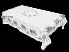French Provencal Marat Avignon Coated Tablecloth Flowers Lavender 59X79 France