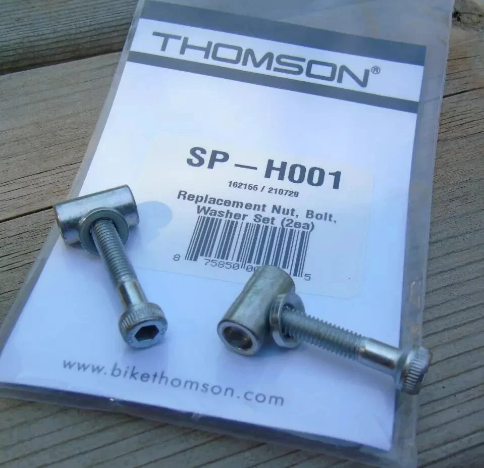 *Sin comisiones de importación* Obra maestra de Thomson y conjunto de pernos de tija de sillín Elite, plateado, nuevo Foto 2 de 2