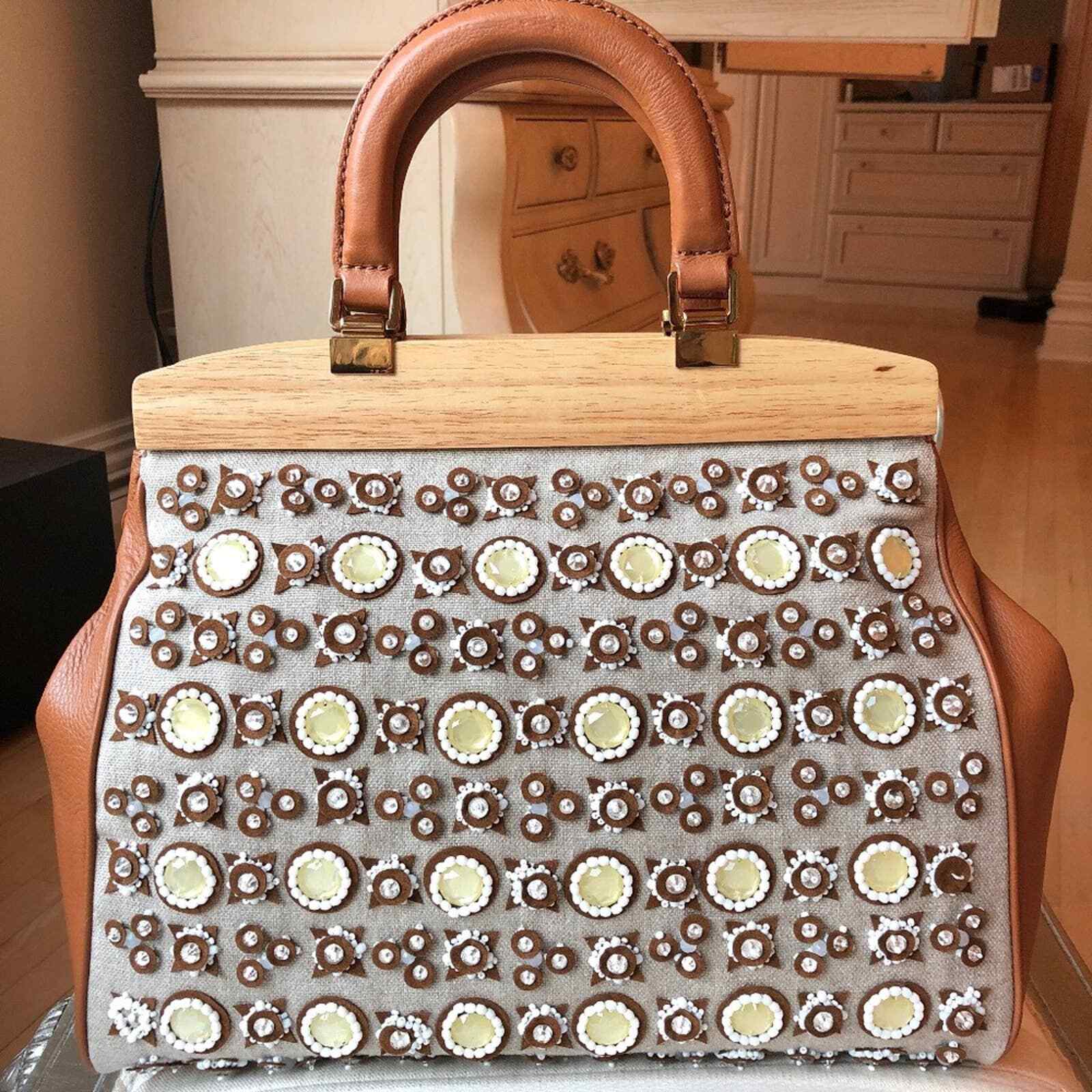 Tory Burch RARE Mirrored Attersee Satchel image 5