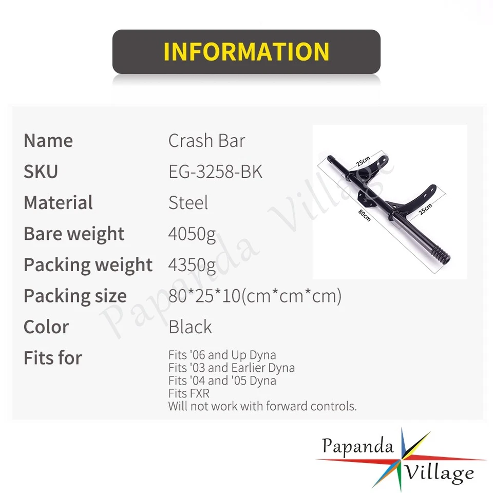 Barra de choque protectora de motor delantera para Harley Dyna Sports Glide FatBob FXDB FXDWG FXDL Foto 3 de 4