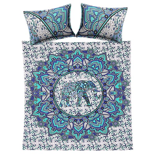 Bedding Set Double Quilt Duvet Cover Floral Hippie Gypsy Indian Ethnic Bed Cover - Picture 2 of 5