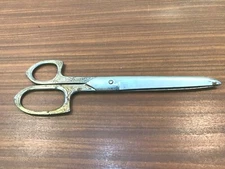 Eversharp Scissors Vintage Forged Steel Engraved Art 8", Needs Sharpening 