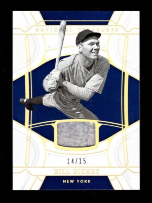 2022 NATIONAL TREASURES BILL DICKEY GAME USED JERSEY YANKEES