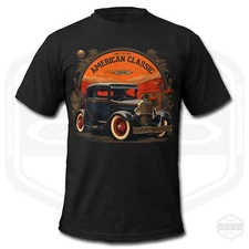 Men's Ford Model A Retro 2 American Classic Car T-Shirt