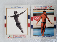 Lot (2) 1991 Olympic Hall of Fame Cards Greg Louganis Sammy Lee