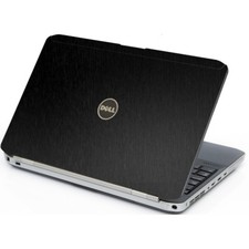 BLACK BRUSHED TEXTURED Vinyl Lid Skin Cover fits Dell Latitude E5530 Laptop
