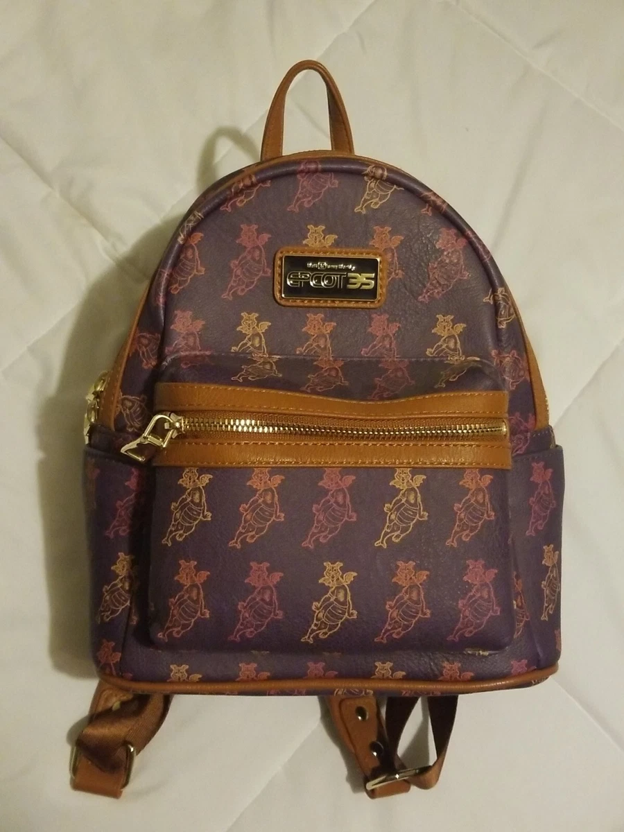 EUC Disney Parks Epcot 35th Anniversary Figment Loungefly Backpack Bag