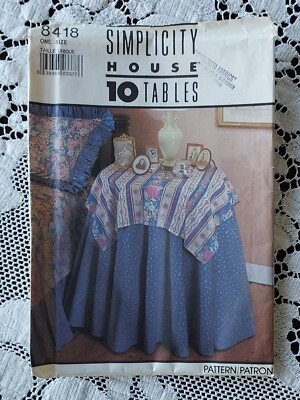 Vtg Simplicity House Pattern 8418 Tables Instruction Cards Farmhouse ...