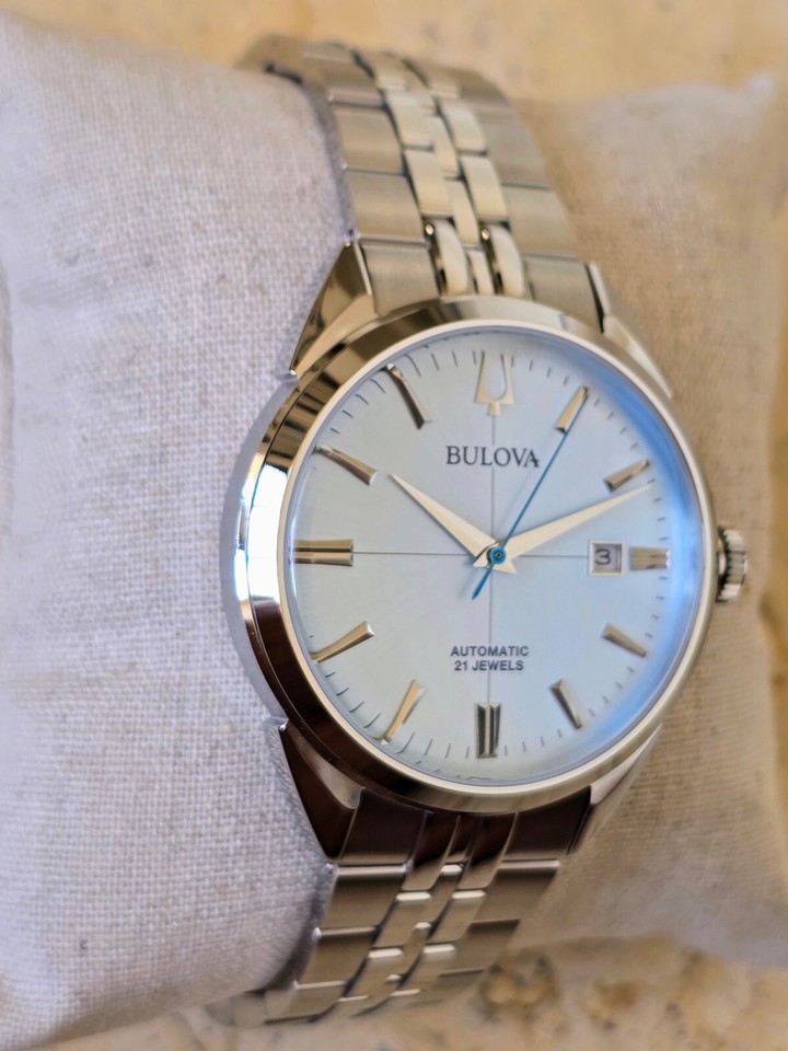 Bulova Orologio Uomo Automatico Sutton – Cassa Acciaio 41,5 Mm, Quadrante Azzurro, Bracciale Acciaio (Mod. 96B423) - 2
