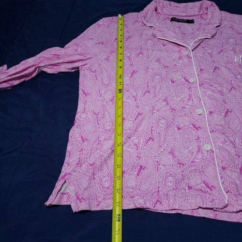 Lauren Ralph Lauren Pink Paisley Cotton-Blend Jersey Sleep Set Size XL - Picture 9 of 10
