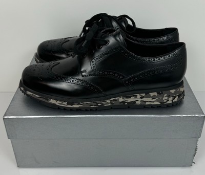 Herren Prada Schnür Schuhe Sport Budapester Gr. 10 EU ca. 44,5 Schwarz RARE