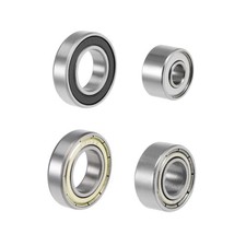 20pcs Miniature Deep Groove Ball Bearing Double Shielded Rubber Metal 2RS/ZZ