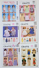 Lot of 6 McCall's Craft Sewing Patterns 18" Doll Clothing ALL UNCUT