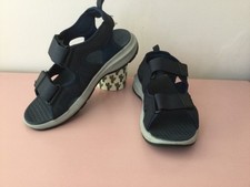 Marks Spencers Navy Blue Size 10 Strap Sandals VGC