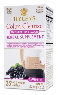 Hyleys Colon Cleanse Tea Maqui Berry Flavor 25 Count (Pack of 1), 