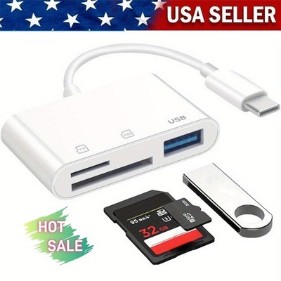 USB-C To SD For iPad Macbook Pro Air/iPhone15/Samsung Type-C Card Reader Adapter