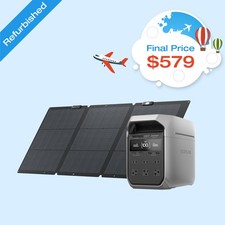 EcoFlow DELTA 3 Plus 1024Wh Portable Power Station 160W Solar Panel Refurbished