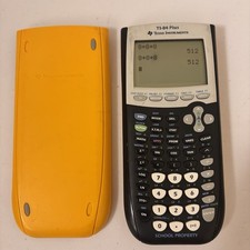 Texas Instruments TI-84 Plus Graphing Calculator Yellow School Property TESTED.