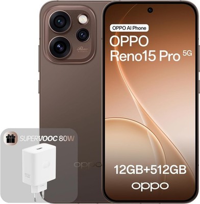NEW OPPO Reno15 Pro 5G Smartphone 12+512GB 200MP 6.32'' 120Hz 6200mAh Dusk Black