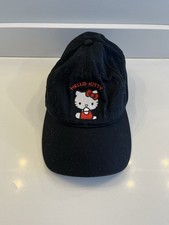 Women  s Sanrio Hello Kitty Adjustable Black Hat