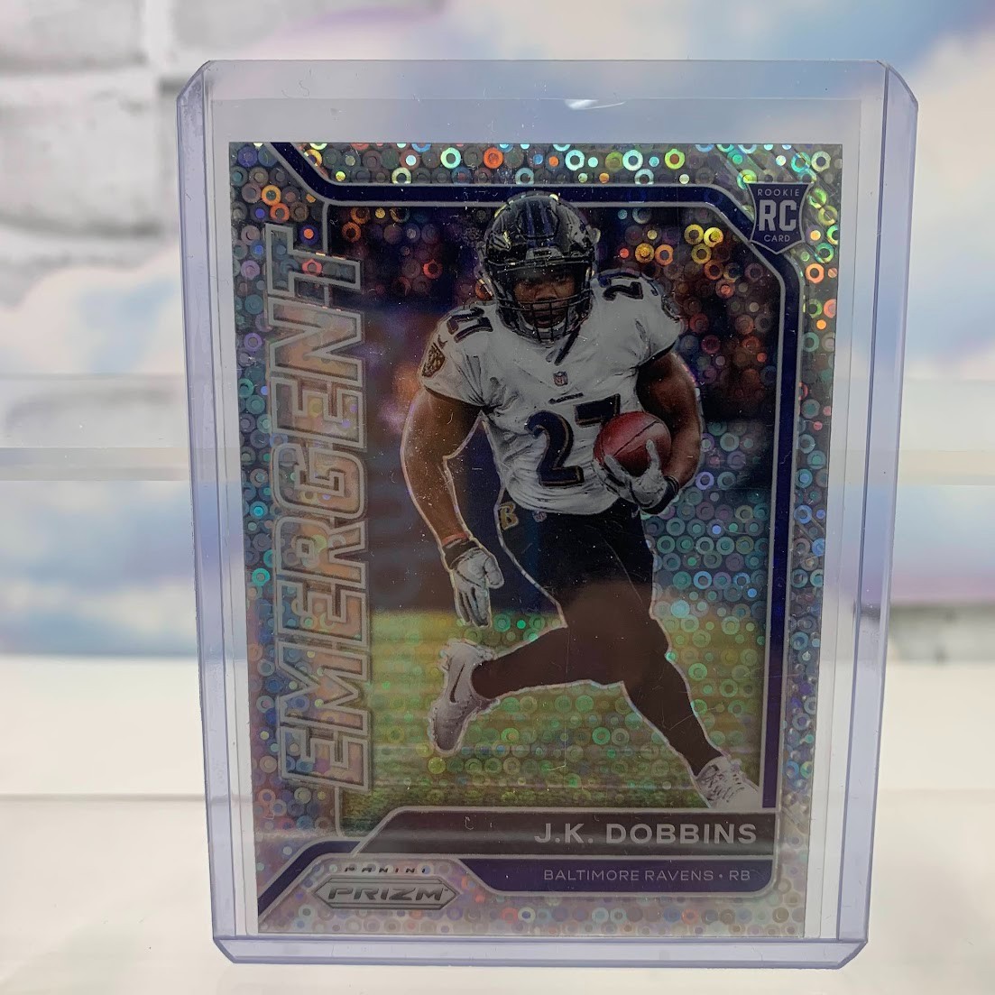 2020 Panini Prizm Football J.K. Dobbins Emergent Disco Prizm #5