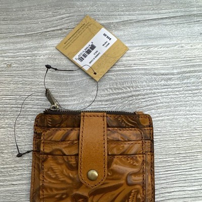 Patricia Nash NWT CASSIS Leather CC ID Case RFID - Tooled Gold