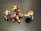 Vintage Hagen Renaker porcelain miniatures 2 Chipmunks and 1 Beaver — photo 4