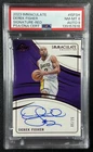 DEREK FISHER PSA 8 2023-24 PANINI IMMACULATE #IS-FSH AUTO RED 5/25 LAKERS