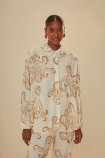 Farm Rio Octopus Fun Linen Shirt