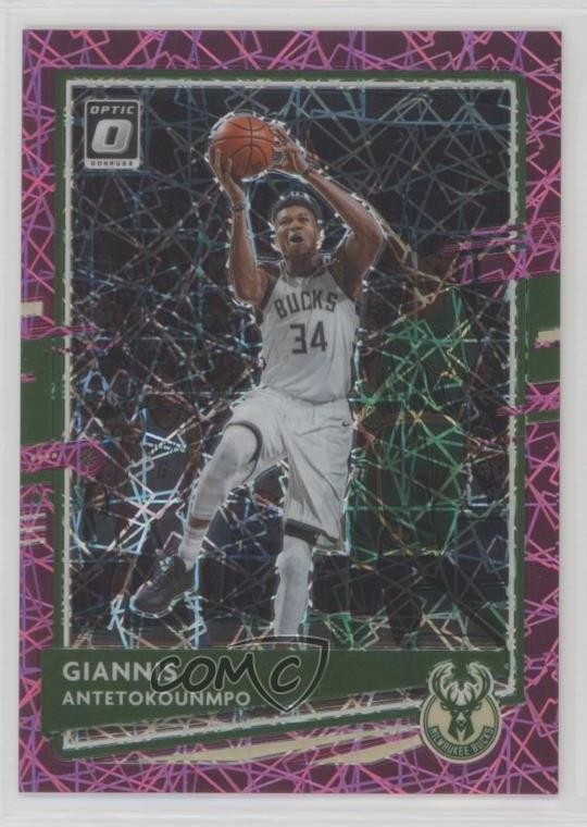 2020-21 Panini Donruss Optic Pink Velocity Prizm 52/79 Giannis Antetokounmpo z6j