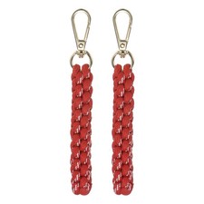 Rope Keychain 2PCS - Boho Bag Keyring - Red Braided Keychain