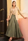 Jessica London Women's Plus Size Flowing Crinkled Maxi Skirt