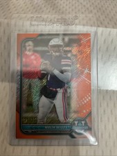2022 Malik Willis Bowman Chrome U Orange Shimmer Refractor /25 #94 Dolphins
