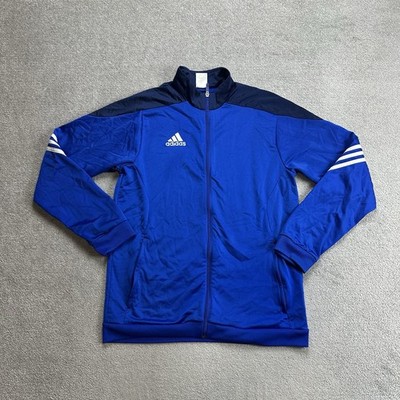 ADIDAS Herren Trainingsjacke Sportjacke Gr L Retro Track Jacket Logo 9813 Blau