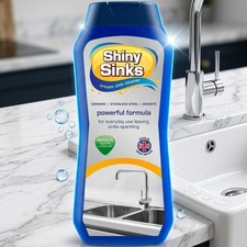 Shiny Sinks Cream Sink Cleaner For Ceramic Stainless Steel Granite Lemon 250ml