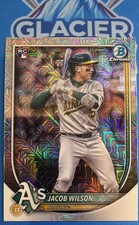 2025 Bowman Chrome Mega Box Jacob Wilson #1 Mojo Refractor RC Athletics