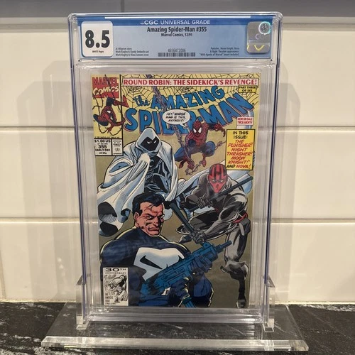 Amazing Spider-Man #355 CGC 8.5 Punisher Moon Knight Nova Night Thrasher