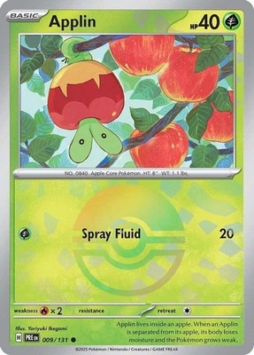 Applin (Poke Ball Pattern) 009/131 Holo Common Prismatic Evolutions Pokemon NM