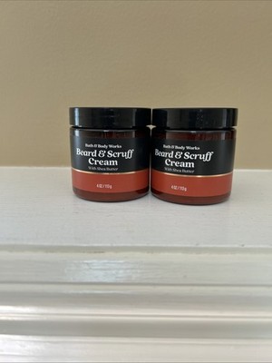 Bath Body Works Men's Beard & Scruff Crea 4 oz Shea Butter NEW LOT OF TWO