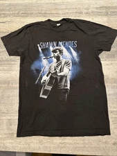 Shawn Mendes 2015 Tour Concert T-shirt Size Small Black Dates And Cities