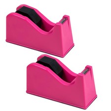 Desktop Tape Dispenser Adhesive Roll Holder (Fits 1" & 3" Core) with Weighted...