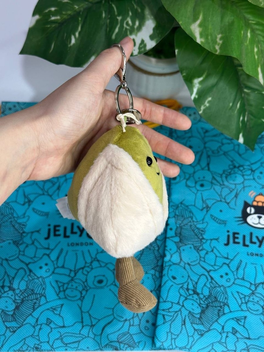Jellycat Amuseables Horatio Pistachio Plush Bag Charm Keychain NWT
