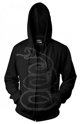 Metallica Black Album Burnished Zip Up Hoodie NEW OFFICIAL