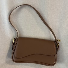 Shoulder Bag W/Removable Straps Both Short and Long Straps, Brown