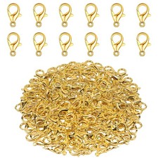 Lobster Clasps, 100Pcs Gold Lobster Claw Clasps for Handmade Necklace, Bracel...