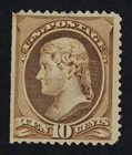 CKStamps: US Stamps Collection Scott#209 10c Mint HR OG Tiny Thin on Perf